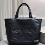 Saint Laurent Tote In Nappa Lambskin Black